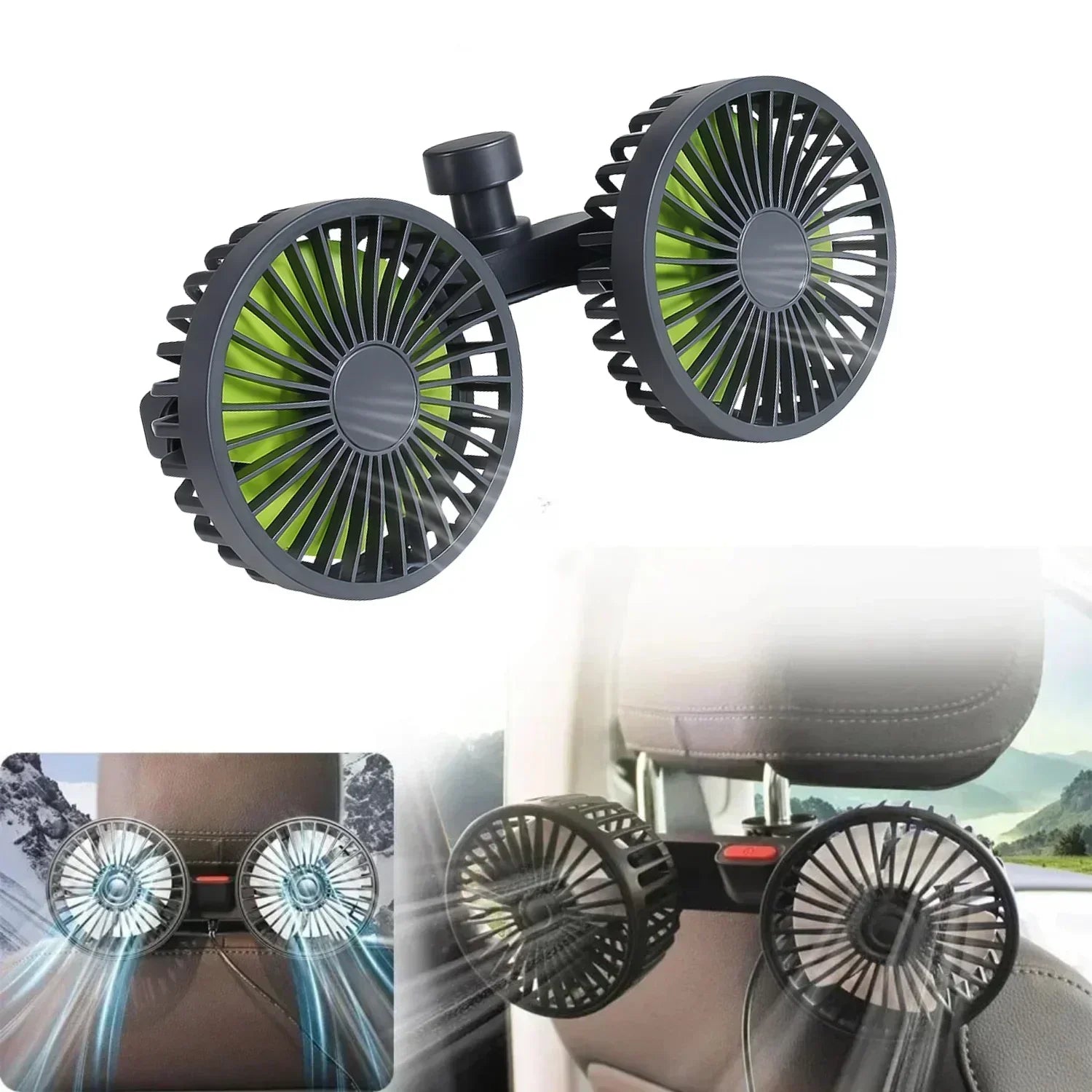 Dual-Head Fan for Car Seats - CloudEmpire Trends