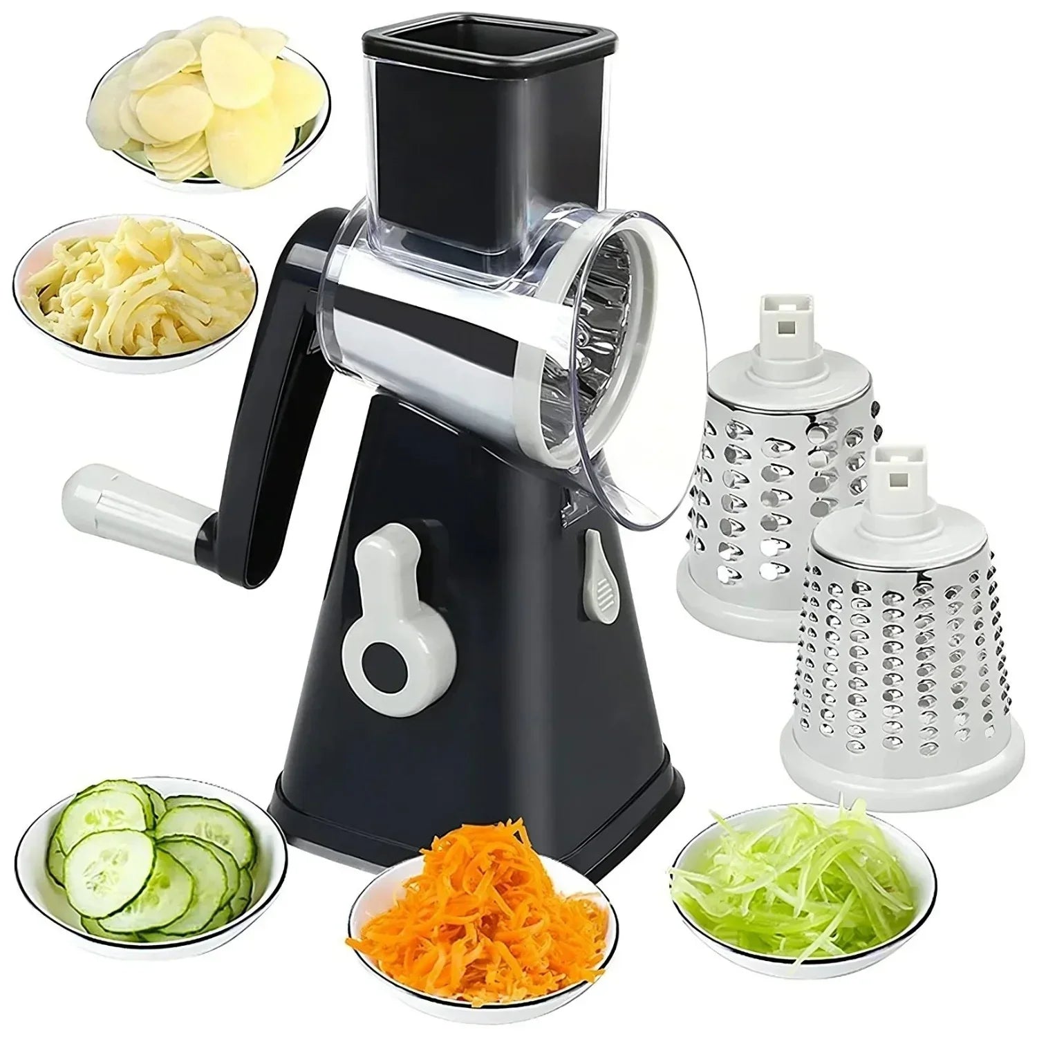 3-in-1 Rotary Cheese Grater & Vegetable Slicer - CloudEmpire Trends