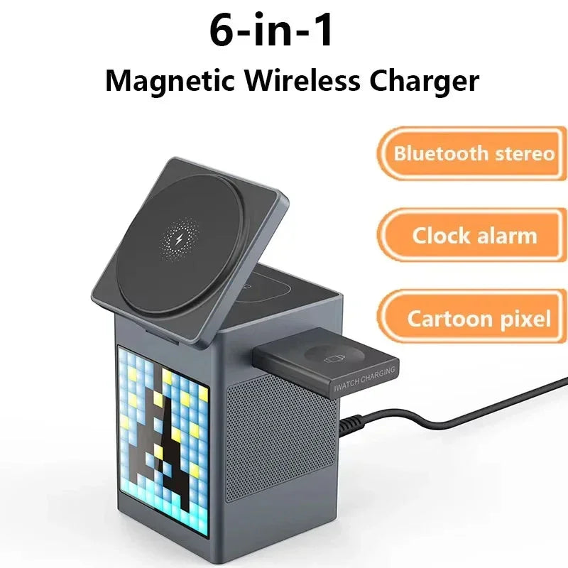 6 in 1 Magnetic Wireless Charger & Speaker - CloudEmpire Trends