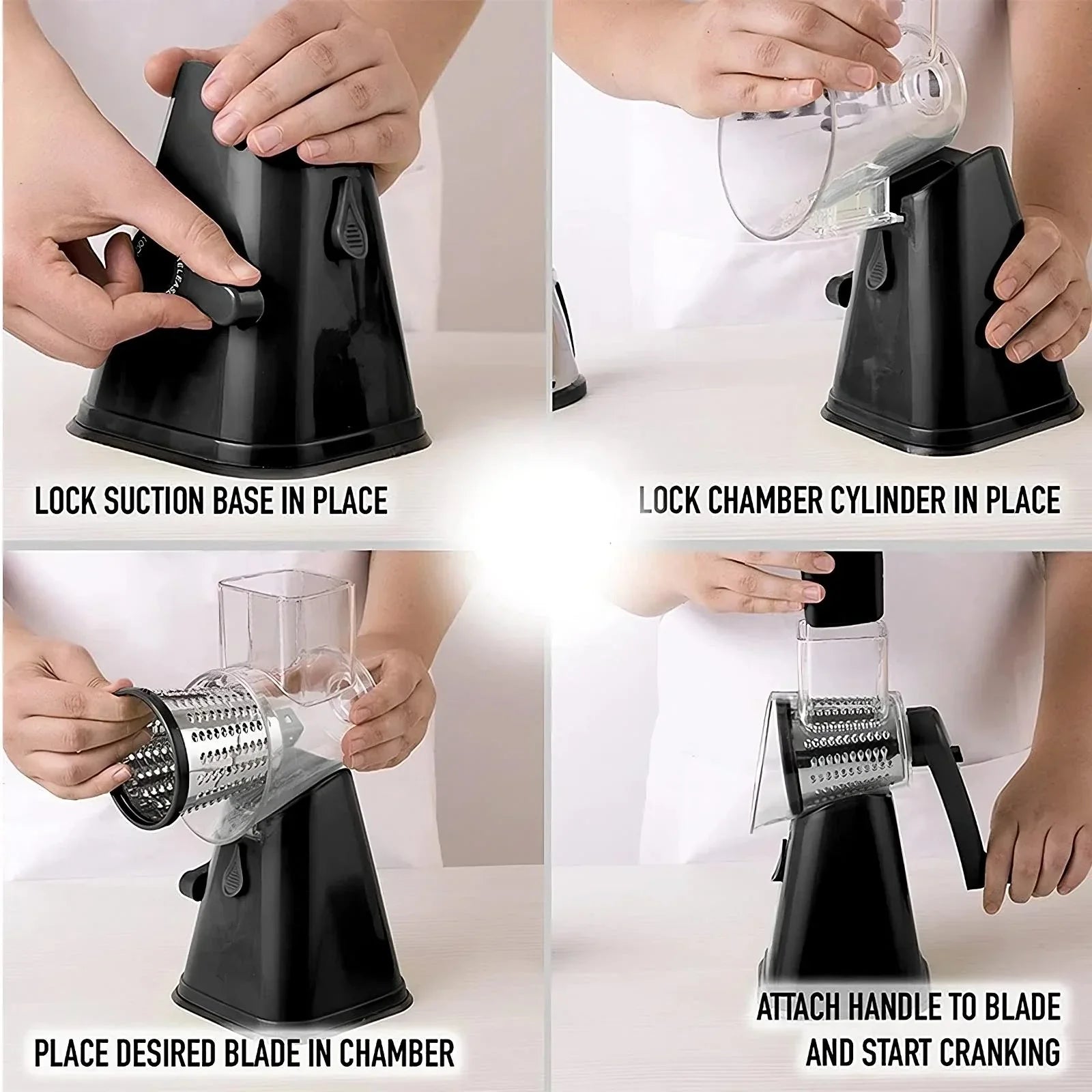 3-in-1 Rotary Cheese Grater & Vegetable Slicer - CloudEmpire Trends