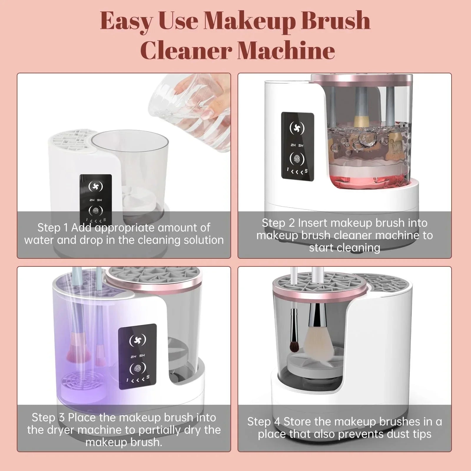 3 in 1 Electric Makeup Brush Cleaner - CloudEmpire Trends