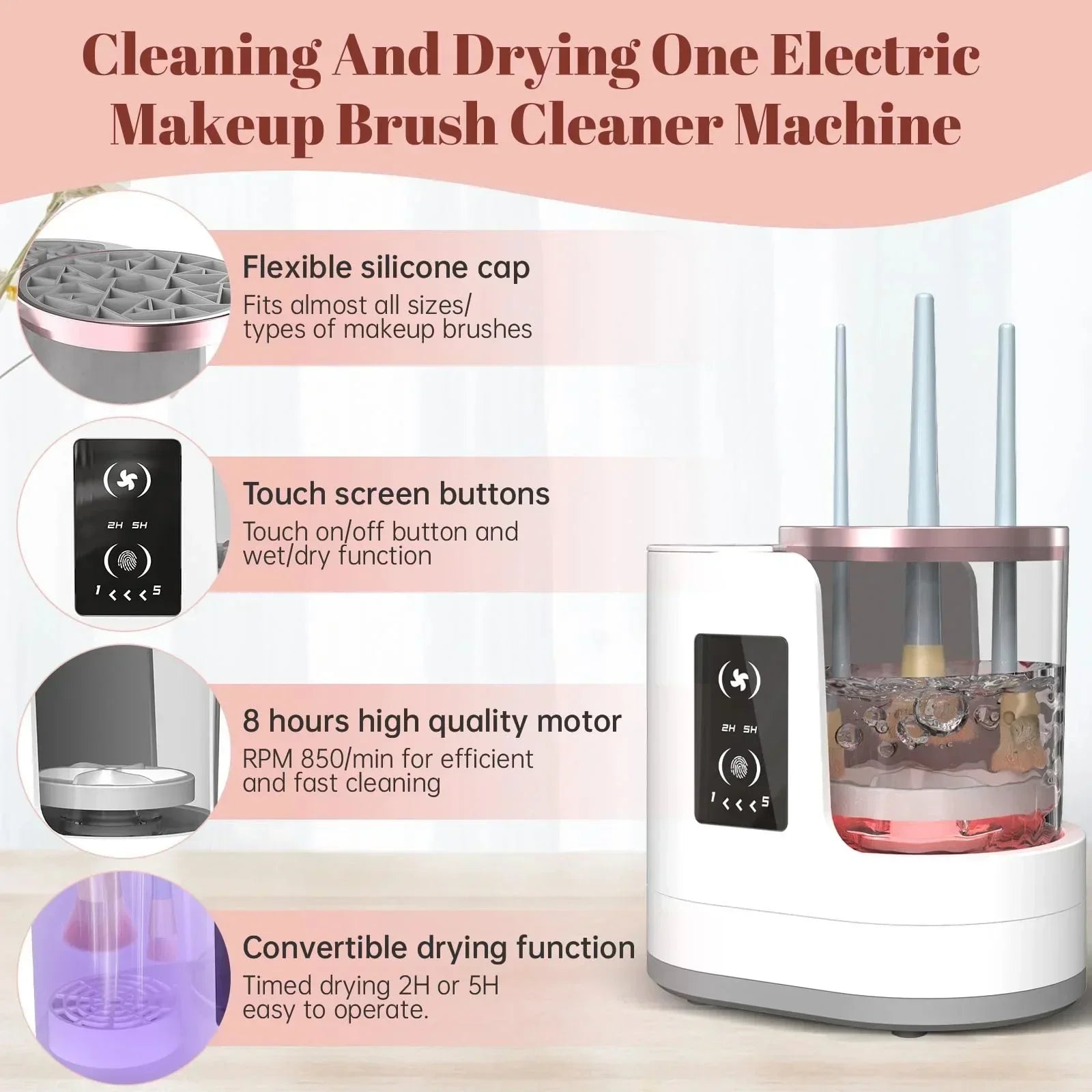 3 in 1 Electric Makeup Brush Cleaner - CloudEmpire Trends