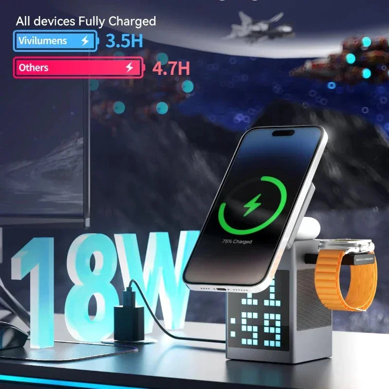 6 in 1 Magnetic Wireless Charger & Speaker - CloudEmpire Trends