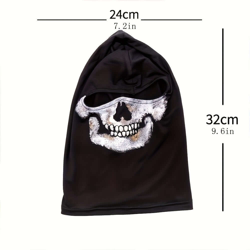 Ghostly Halloween Costume skull mask for spooky season parties and events.