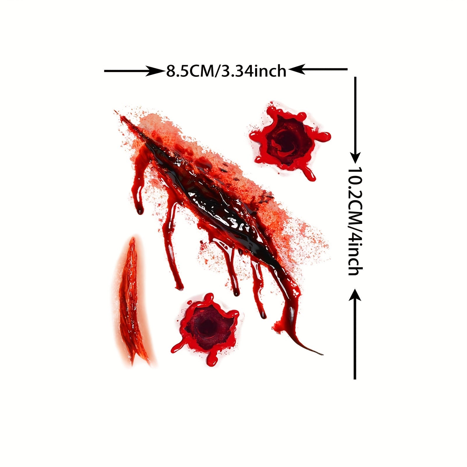 Tattoo design with measurements on a white background